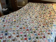 Mom s Crafts; quilt on David s bed